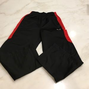 Adidas Boys Red/Black Athletic Pants-Size Small